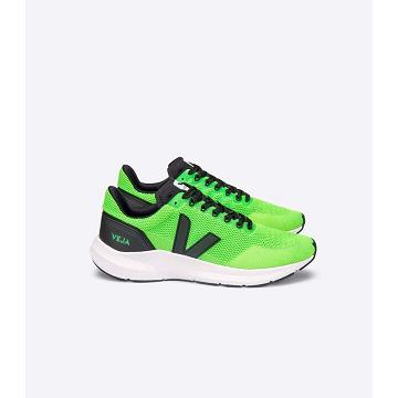 Men's Veja MARLIN V-KNIT Running Shoes Green | SG 142QMA